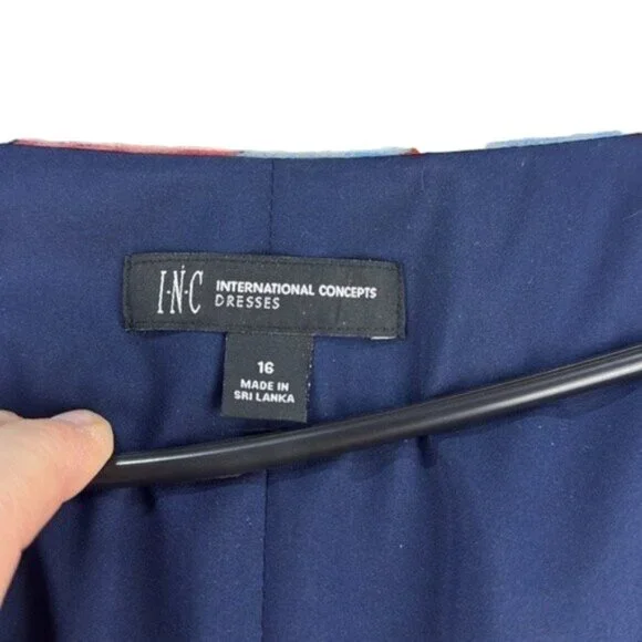 INC Dress Maxi Floral V Neck Women's Size 16 - Picture 6 of 6